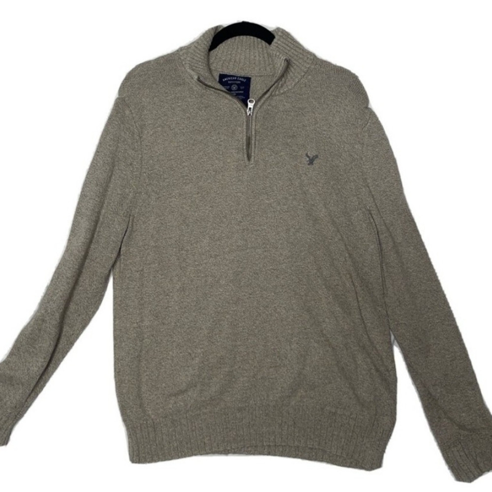 American Eagle Outfitters Sweater Men's XLT Tall 1/4 Zip Mock Neck Pullover